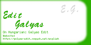 edit galyas business card